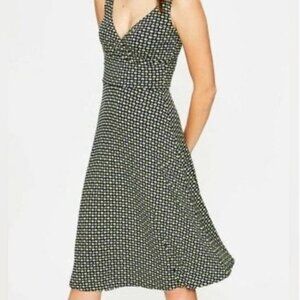 Boden Apple Print Faux Wrap Dress